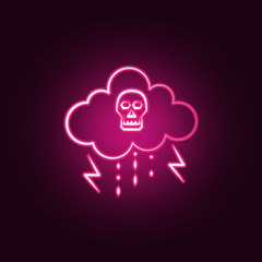 Bio weapon neon icon. Elements of Mad science set. Simple icon for websites, web design, mobile app, info graphics