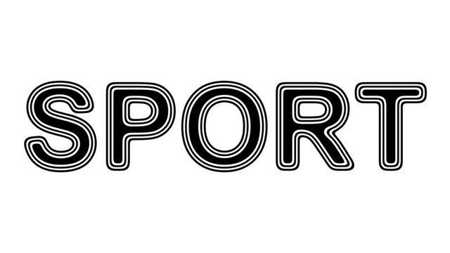 Sport. Looping footage has 4K resolution. Illustration.