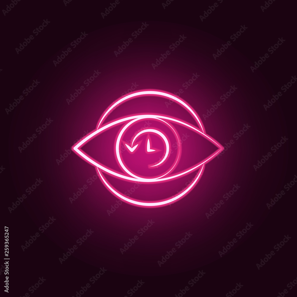 Poster supernatural neon icon. elements of mad science set. simple icon for websites, web design, mobile ap