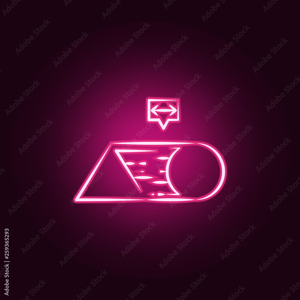 Poster transmogrification neon icon. elements of mad science set. simple icon for websites, web design, mob