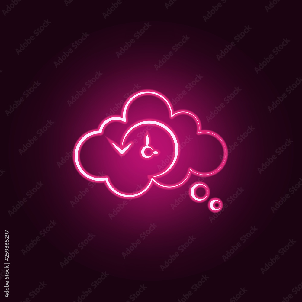 Aufkleber precognition neon icon. elements of mad science set. simple icon for websites, web design, mobile ap