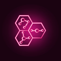 Nanotechnology neon icon. Elements of Mad science set. Simple icon for websites, web design, mobile app, info graphics