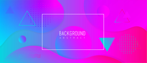 Creative abstract bright fluid and geometric background, vector illustration