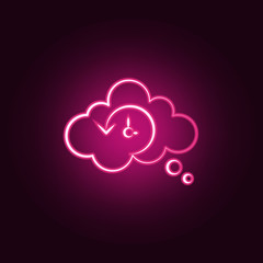Precognition neon icon. Elements of Mad science set. Simple icon for websites, web design, mobile app, info graphics