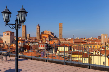 Fototapeta na wymiar Bologna. Aerial view of the city.