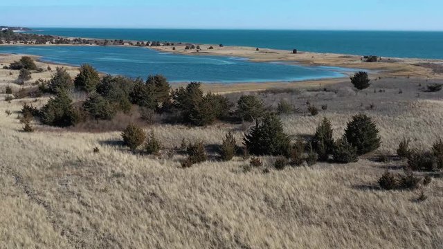 Barrier Beach In Winter