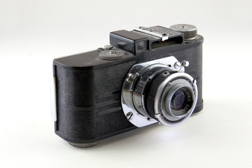 Fototapeta premium Old camera isolated on white