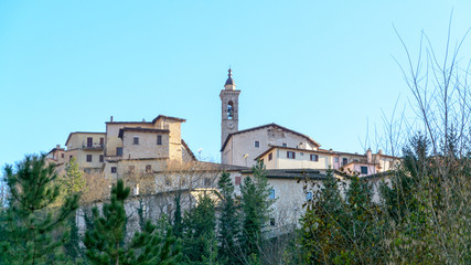 Fototapeta na wymiar view of old town of Norcia Italy