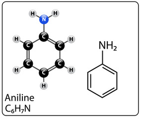 Aniline Molecule Structure