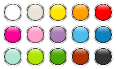 Set 15 Bunte Buttons