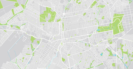 Fototapeta premium Urban vector city map of Campo Grande, Brazil