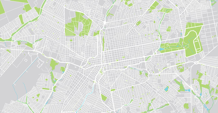 Urban Vector City Map Of Campo Grande, Brazil