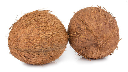 coconuts isolated on the white background  with clipping path