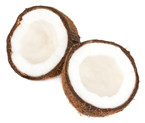 Fototapeta na wymiar coconuts isolated on the white background with clipping path