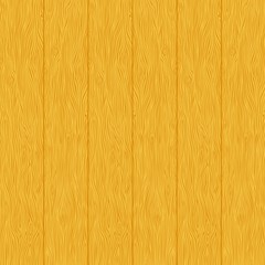 Wood planks texture. Yellow color wall. Vector wooden background. Vertical stripes.