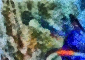 Multicolor brush strokes in oil structure. Grunge fine art mixed media texture. Artistic detailed background. Interesting designed pattern. Prints backdrop.