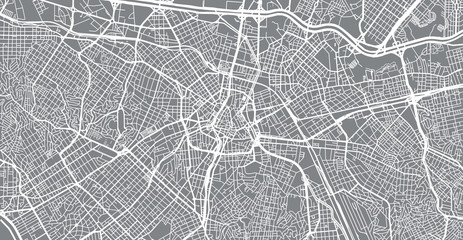 Urban vector city map of Sao Paulo, Brazil