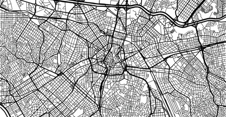 Urban vector city map of Sao Paulo, Brazil
