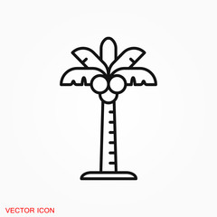 Coconut trees Icon vector sign symbol for design