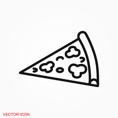 pizza icon vector sign symbol for design
