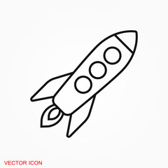 Rocket icon illustration vector sign symbol for design