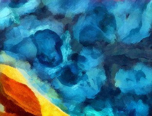 Impression color mix abstract texture art. Artistic bright background. Oil painting artwork. Modern style graphic wallpaper. Large strokes of paint. Colorful pattern for design work or wallpaper.