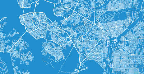 Urban vector city map of Sao Luis, Brazil