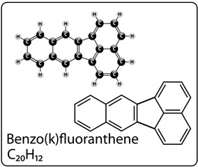 Benzo(k)fluoranthene Molecule Structure