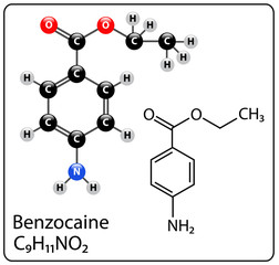 Benzocaine Molecule Structure