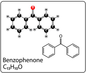 Benzophenone Molecule Structure