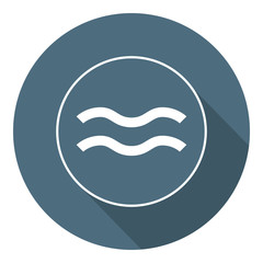 Aquarius Icon. Vector Astrological, Horoscope Sign. Zodiac Symbol. Air Element. Flat Style. Sticker. Vector illustration for Your Design, Web.