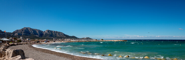 panoramique de la plage du prado à marseille