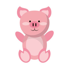 Obraz na płótnie Canvas Pig cute animal