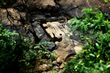 waterfall in the mountains