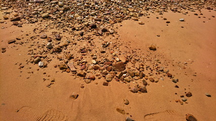 small rocks on a beachside