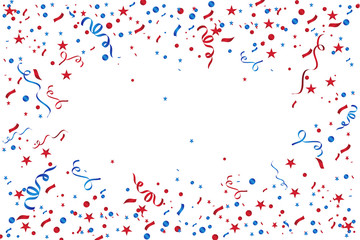 Colorful confetti isolated. Festive vector background