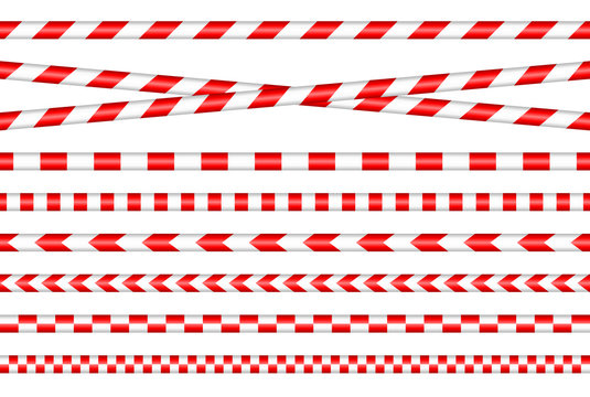 Set Absperrband Rot/Weiß
