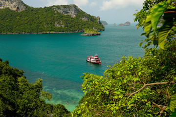tourist boat on the sea
