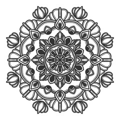 mandala flower illustration vector