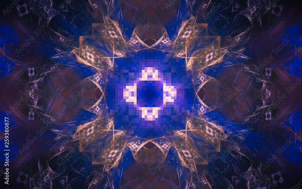 Fototapete digital generated image in the form of abstract geometric shapes of various shades and colors for us