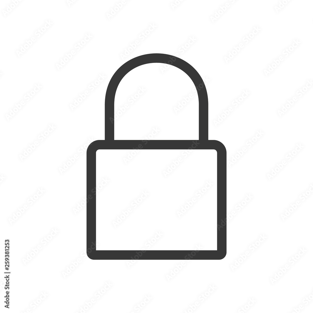 Poster lock outline vector. lock flat style icon. security sign. lock icon in trendy flat style isolated on