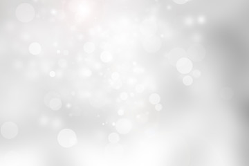 white blur abstract background. Bokeh Christmas blurred beautiful shiny Christmas lights