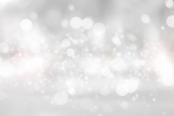 Obraz premium white blur abstract background. Bokeh Christmas blurred beautiful shiny Christmas lights