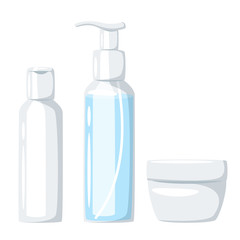 cosmetic care product in bottle