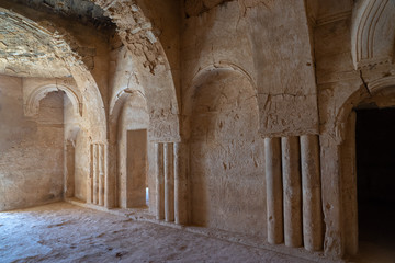 Inside the Castle Qasr Al-Kharanah in Jordan