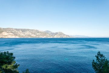 Seacoast of Cap Ferrat in a sunny winter day