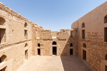 Inside the Castle Qasr Al-Kharanah in Jordan