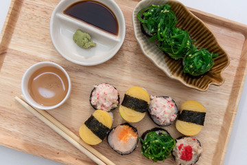 Sushi Set,Japanese sushi,Sushi on black stone,Japanese sushi on black stone 