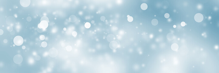 Obraz premium white bokeh blur background / Circle light on blue background / abstract light background