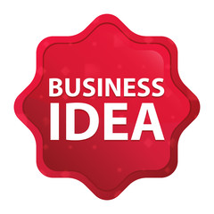 Business Idea misty rose red starburst sticker button